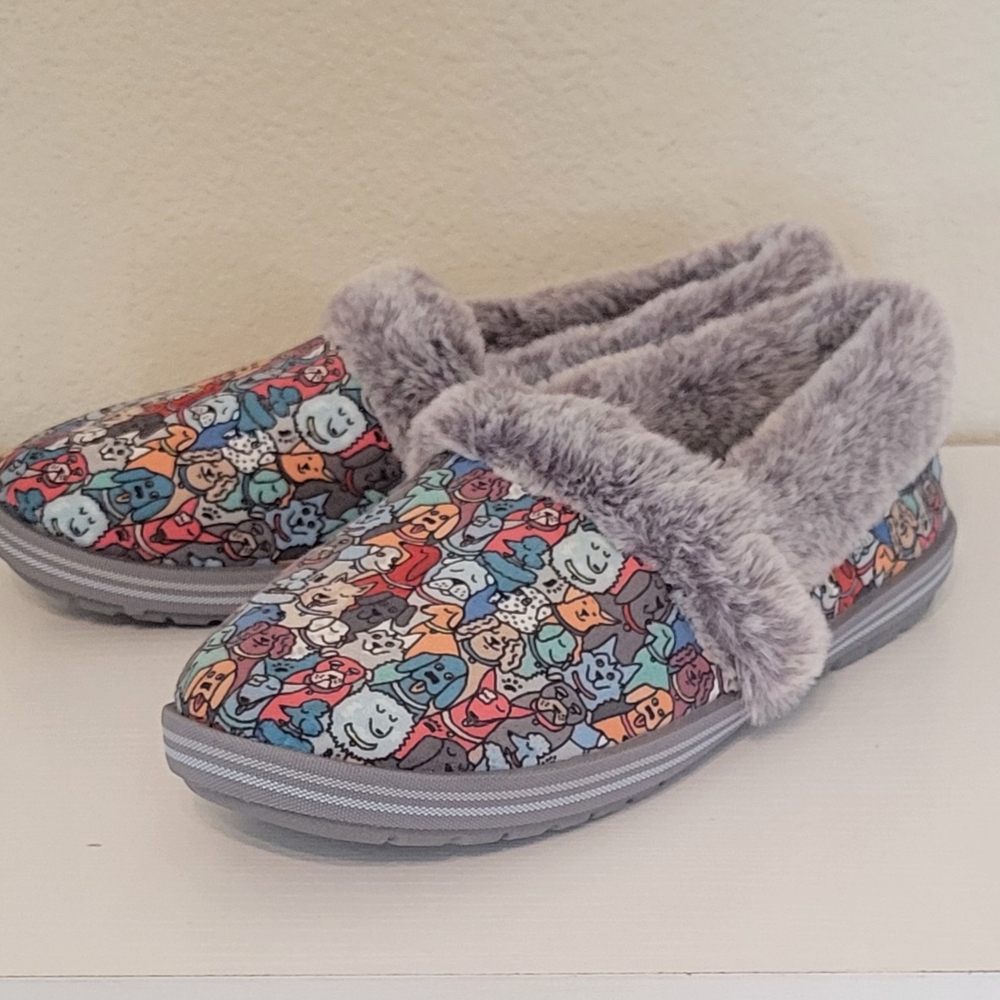 BOBS  Cat Slippers with Faux Fur Lining